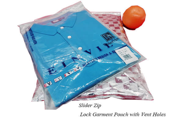 Frosted CPE EVA Custom ziplockk Clothing Bags Biodegradable Reclosable