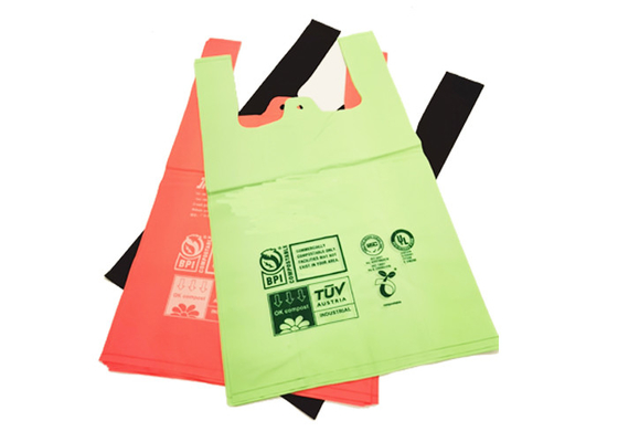 Singlet Shape 1 Mil Plastic Free Packaging Biodegradable Food Waste Bags