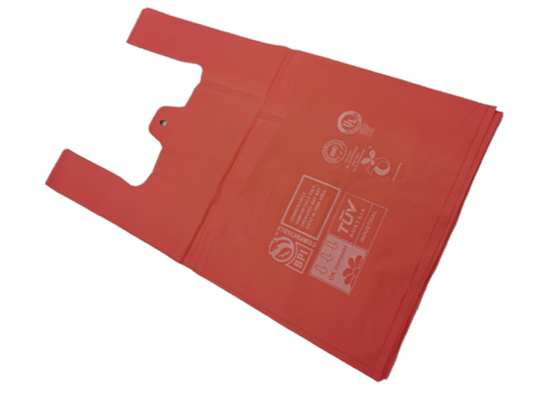 100% Biodegradable 25 Micron Compostable Shopping Bags Flat Bottom Seal